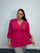Plus Size Wrap Front Peplum Blouse with Balloon Sleeves