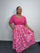 Plus Size Leopard Print Midi Dress with Pockets